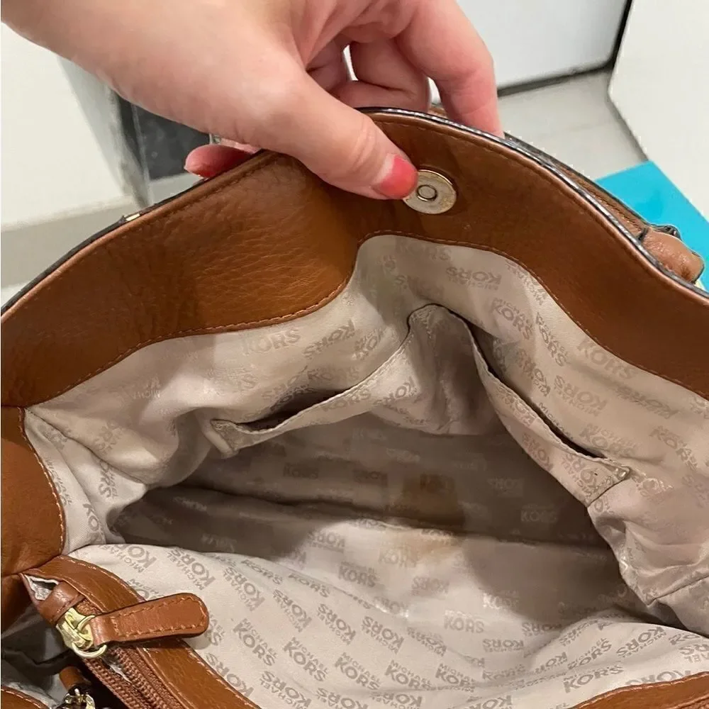 Michael Kors brown leather tote